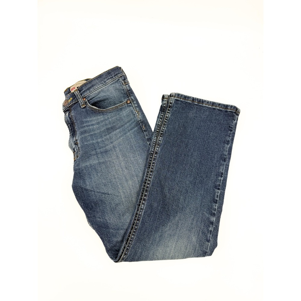 Wrangler Jeans Mens 31x30 Blue Relaxed Boot Premium Quality Medium Wash Denim